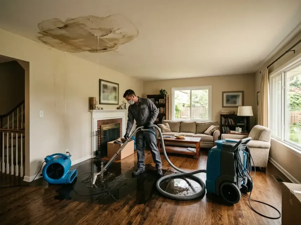 attic-pipe-burst-ceiling-drip-008 — frequently asked questions, Water Damage Restoration & Carpet Care in Roseville, MN